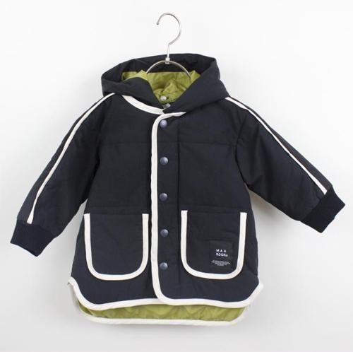 <img class='new_mark_img1' src='https://img.shop-pro.jp/img/new/icons14.gif' style='border:none;display:inline;margin:0px;padding:0px;width:auto;' />【MAAROOK】 タフタパイピング中綿ジャケット (90~130)クロ系 2025AW