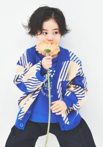 <img class='new_mark_img1' src='https://img.shop-pro.jp/img/new/icons14.gif' style='border:none;display:inline;margin:0px;padding:0px;width:auto;' />【MAAROOK】 ブロックチェックニットカーディガン  (SS~M) ブルー系 2025AW