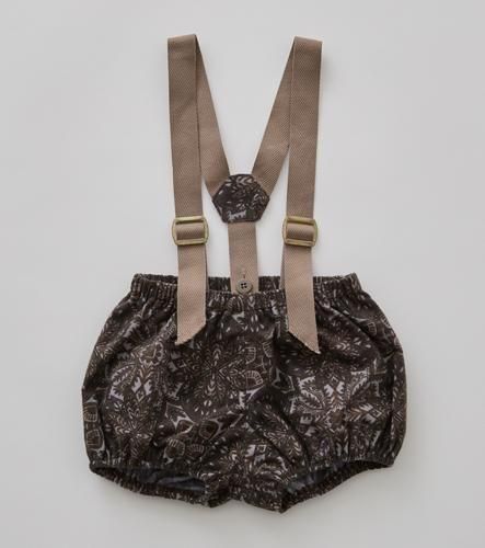 <img class='new_mark_img1' src='https://img.shop-pro.jp/img/new/icons14.gif' style='border:none;display:inline;margin:0px;padding:0px;width:auto;' />【eLfinFolk】 Snow Crystal Printed Suspenders Bloomers (90)dark brown   2025AW