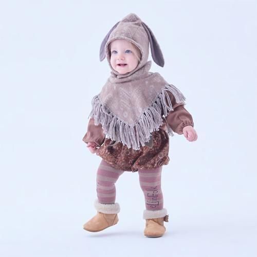 <img class='new_mark_img1' src='https://img.shop-pro.jp/img/new/icons14.gif' style='border:none;display:inline;margin:0px;padding:0px;width:auto;' />【eLfinFolk】 Snow Crystal Printed Suspenders Bloomers (90)terracotta  2025AW