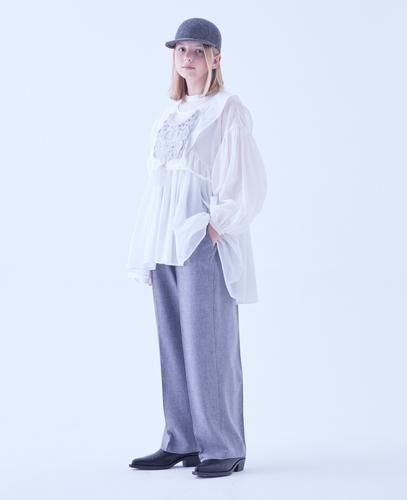 <img class='new_mark_img1' src='https://img.shop-pro.jp/img/new/icons14.gif' style='border:none;display:inline;margin:0px;padding:0px;width:auto;' />eLfinFolk  womens Center Pressed Pants SM)light gray2025AW
