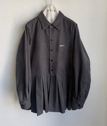 <img class='new_mark_img1' src='https://img.shop-pro.jp/img/new/icons14.gif' style='border:none;display:inline;margin:0px;padding:0px;width:auto;' />GRIS  Hem pleated shirt(A)XL)CHARCOAL  2025AW