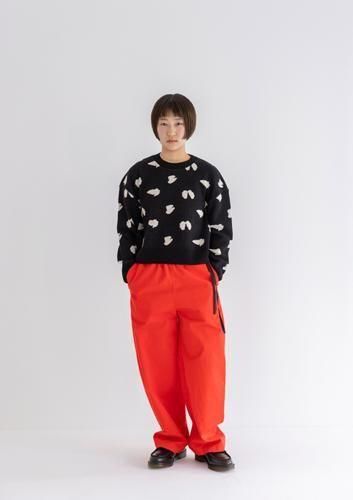 <img class='new_mark_img1' src='https://img.shop-pro.jp/img/new/icons14.gif' style='border:none;display:inline;margin:0px;padding:0px;width:auto;' />folk made  Wings jacquard pullover  (F)BLACK  2025AW