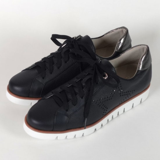 Dominic3 ドミニクバー スニーカースターパンチングレザースニーカー日本製 ☆9058 サイドスターパンチング レザースニーカー - Dominic3