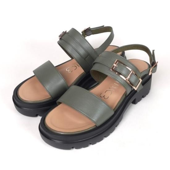 ☆【SALE】9153 ボリュームソール バックルサンダル ￥19,800