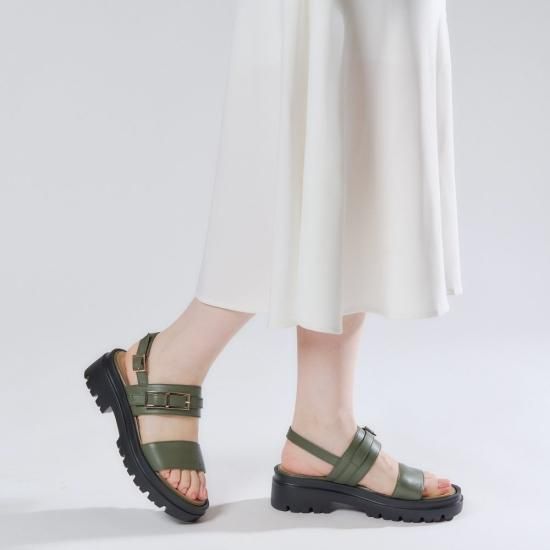 ☆【SALE】9153 ボリュームソール バックルサンダル ￥19,800
