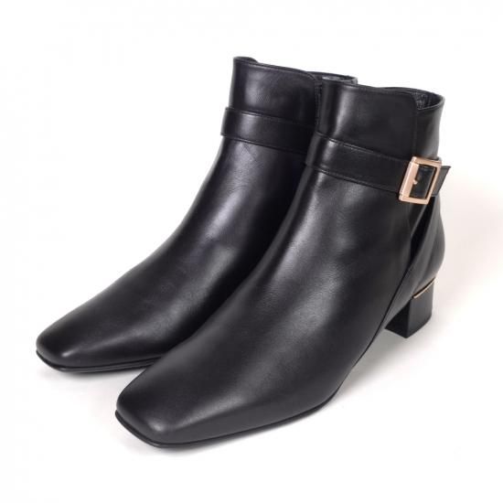 ☆【NEW】9182 ベルトバックル ヒールキャップショートブーツ
