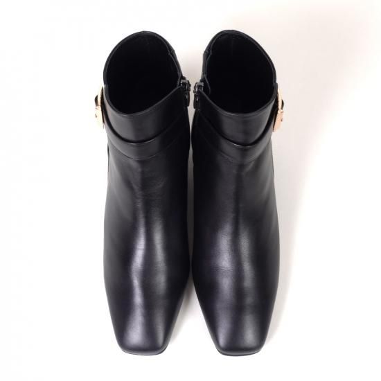 SALE】9182 バックルベルト ヒールキャップ ショートブーツ SALE】9182 バックルベルト ヒールキャップ ショートブーツ