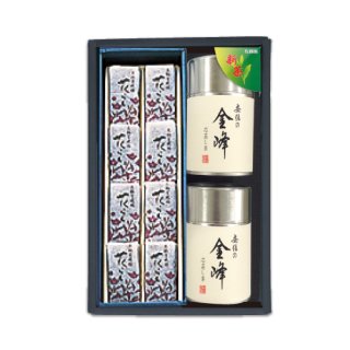 【新茶】【金峰】100g帯缶2本と 花らく２種のセット