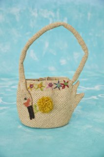 RAFFIA SWAN BAG