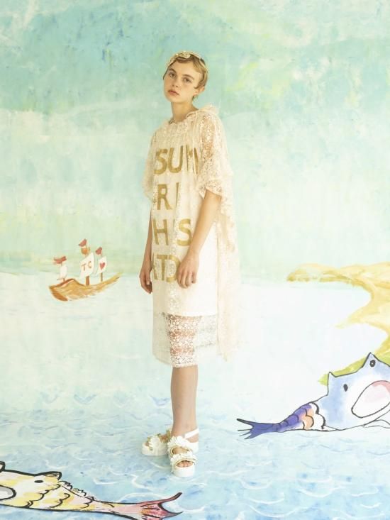 BIG LOGO LACE PRINT DRESS - TSUMORI CHISATO BIG LOGO LACE PRINT DRESS - TSUMORI CHISATO