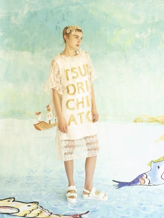 BIG LOGO LACE PRINT DRESS - TSUMORI CHISATO
