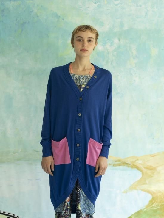 SILK COTTON KNIT LONG CARDIGAN - TSUMORI CHISATO SILK COTTON KNIT LONG CARDIGAN - TSUMORI CHISATO