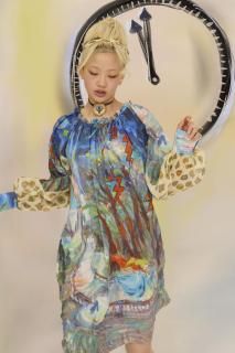 MIDNIGHT PRINCESS SILK DRESS