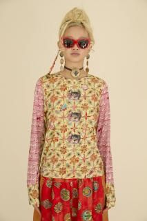 PEEK A BOO PRINT JERSEY TOPS