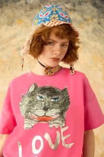 CAT LOVER PRINT T-SHIRT