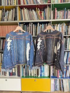 TROMPE-L'OEIL DENIM PRINT TOPSJAPAN LIMITED
