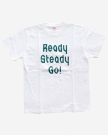Ready Steady Go! Standard Logo T-shirt White/Green
