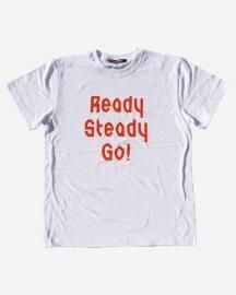 Ready Steady Go! Standard Logo T-shirt White/Orange