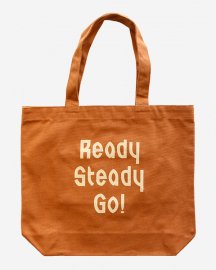 Ready Steady Go! Standard Logo Canvas tote bag　Camel/Beige