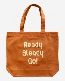 Ready Steady Go! Standard Logo Canvas tote bagCamel/Beige