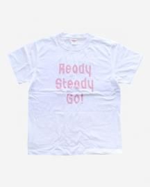 Ready Steady Go! Standard Logo T-shirt White/Pink