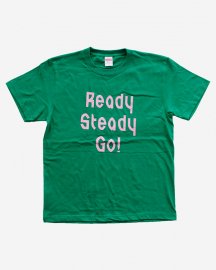 Ready Steady Go! Standard Logo T-shirt Green/Pink
