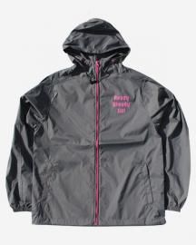 Ready Steady Go! Standard Nylon Hooded Jacket  Cement/Tropical pink