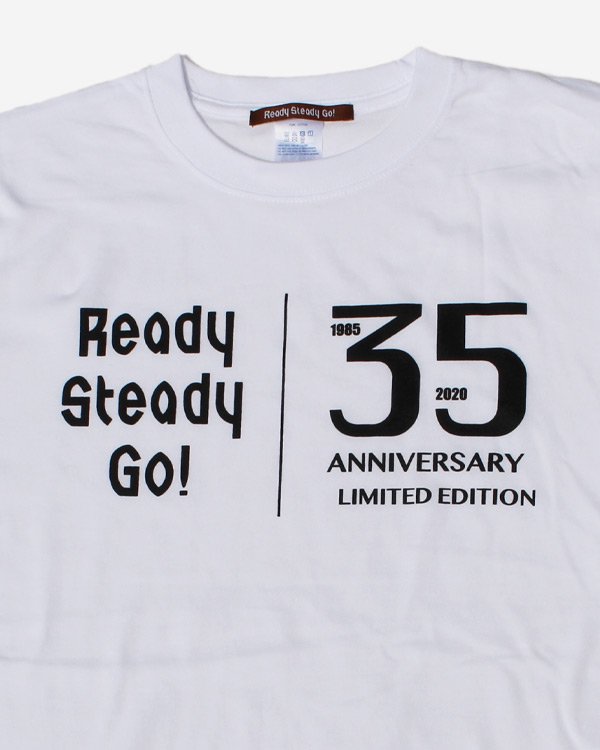 Ready Steady Go! Standard Logo T-shirt White/Black【35th ANNIVERSARY  LIMITED】 - Ready Steady Go! 公式【レディステディゴー！】web store 通販 RSG-ism