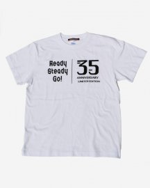 Ready Steady Go! Standard Logo T-shirt White/Black【35th ANNIVERSARY LIMITED】