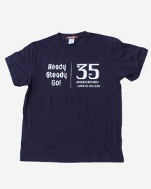 Ready Steady Go! Standard Logo T-shirt Navy/Coolgray【35th ANNIVERSARY LIMITED】