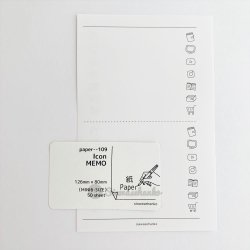 paper-109　MINI6サイズペーパー　Icon MEMO (50枚)