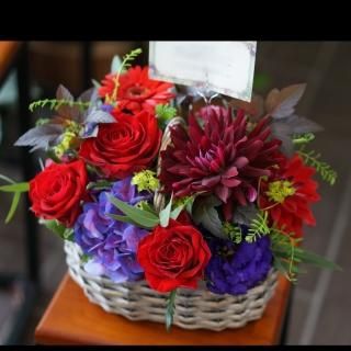 パープル系【フレームアレンジ】プリザーブドフラワー - 花音