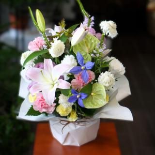 クリアボックス】プリザーブドフラワー - 花音 Flower & Green