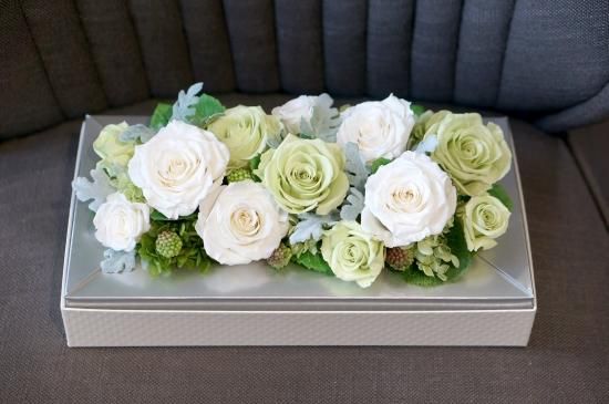 クリアボックス】プリザーブドフラワー - 花音 Flower & Green