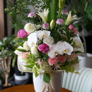 クリアボックス】プリザーブドフラワー - 花音 Flower & Green