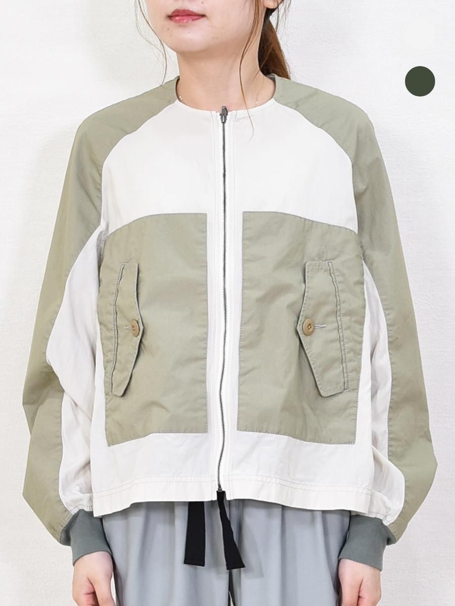 BLANC basque(ブランバスク)バイカラー・ZIPブルゾンの通販 BLANC basque(ブランバスク)バイカラー・ZIPブルゾンの通販