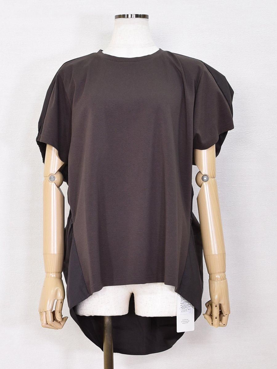 異素材切替えプルオーバー minkchair ベージュ mink chair(ミンクチェアー)前後異素材・切替プルオーバーの通販