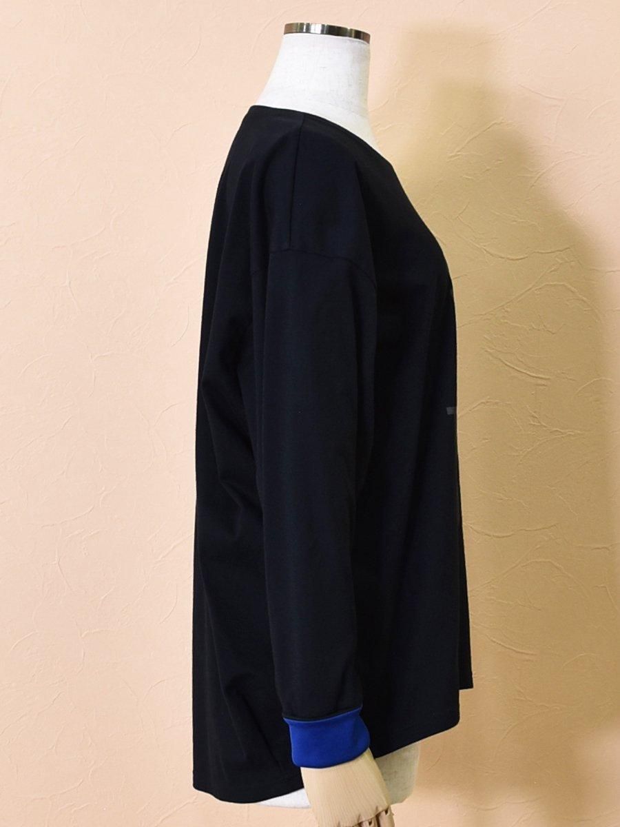 藍染Organic Cotton ゆったりプルオーバー 【ジャガード織、葉
