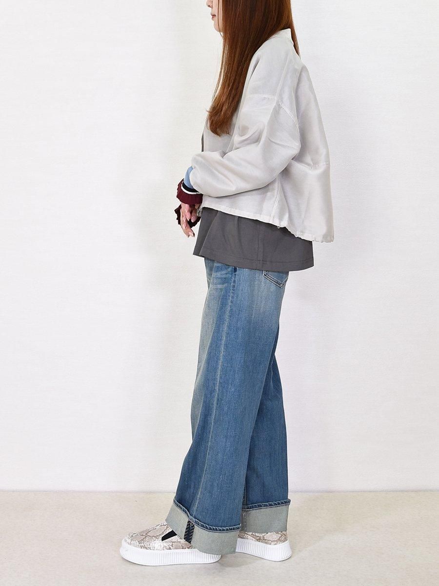 国産品 C.C.CROSS(シーシークロス)ロールUPデニム・ワイドパンツの通販 パンツ