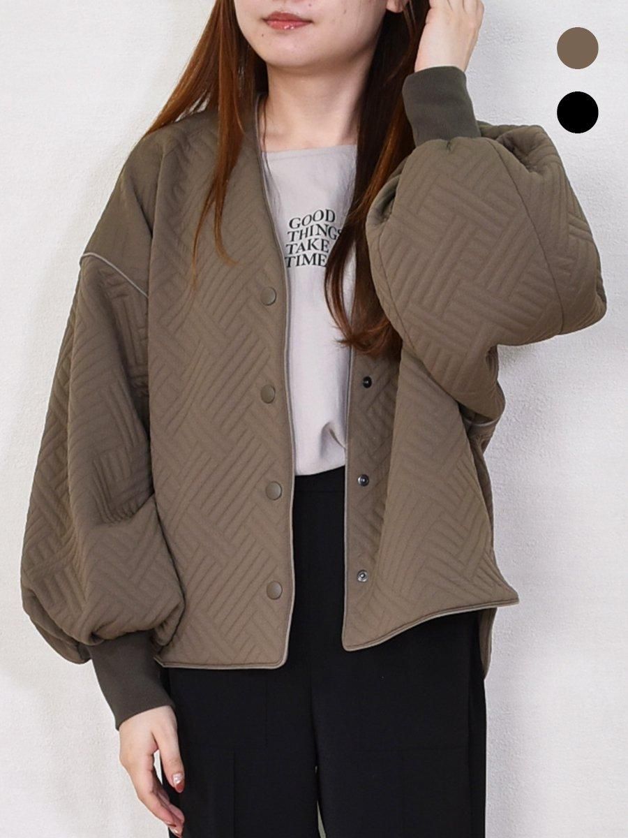 RILATO(リラート)Vネック・キルトブルゾンの通販