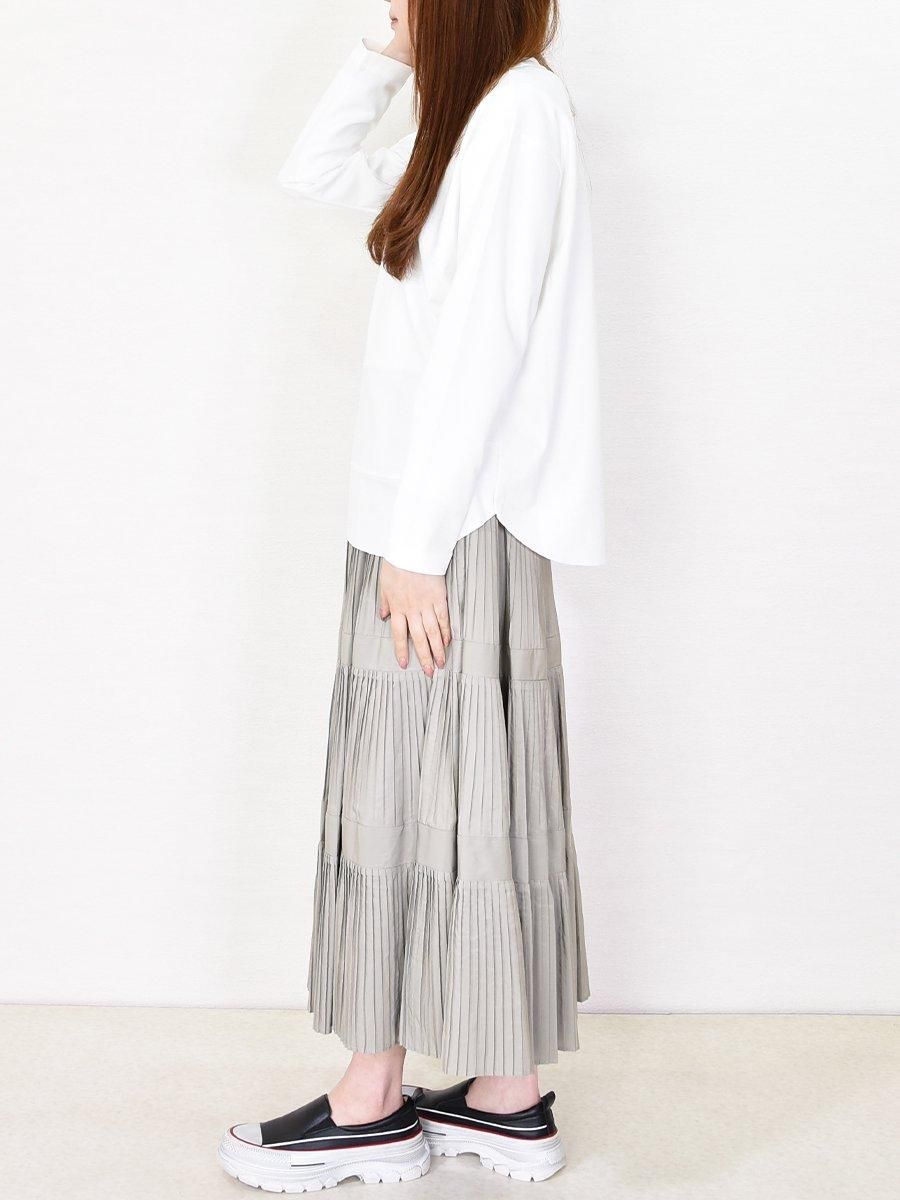 Dignite collier ディニテコリエ ★アイボリー プリーツスカート Dignite collier(ディニテコリエ)3段プリーツスカートの通販