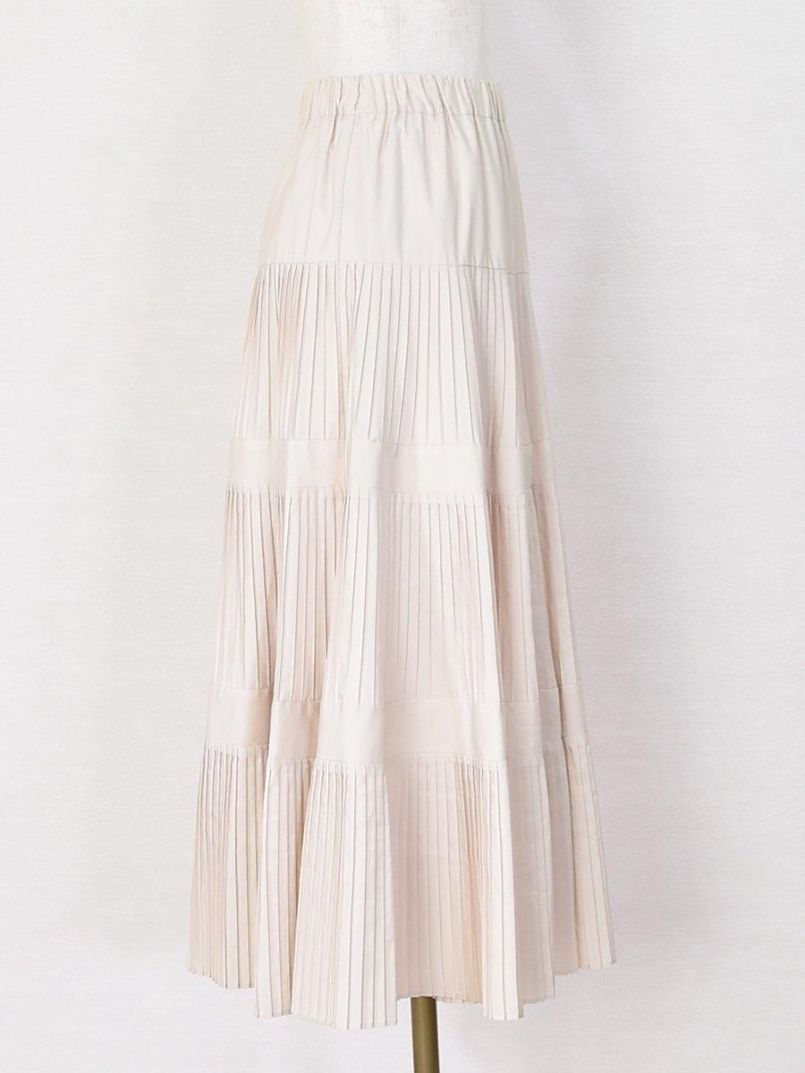 Dignite collier(ディニテコリエ)3段プリーツスカートの通販
