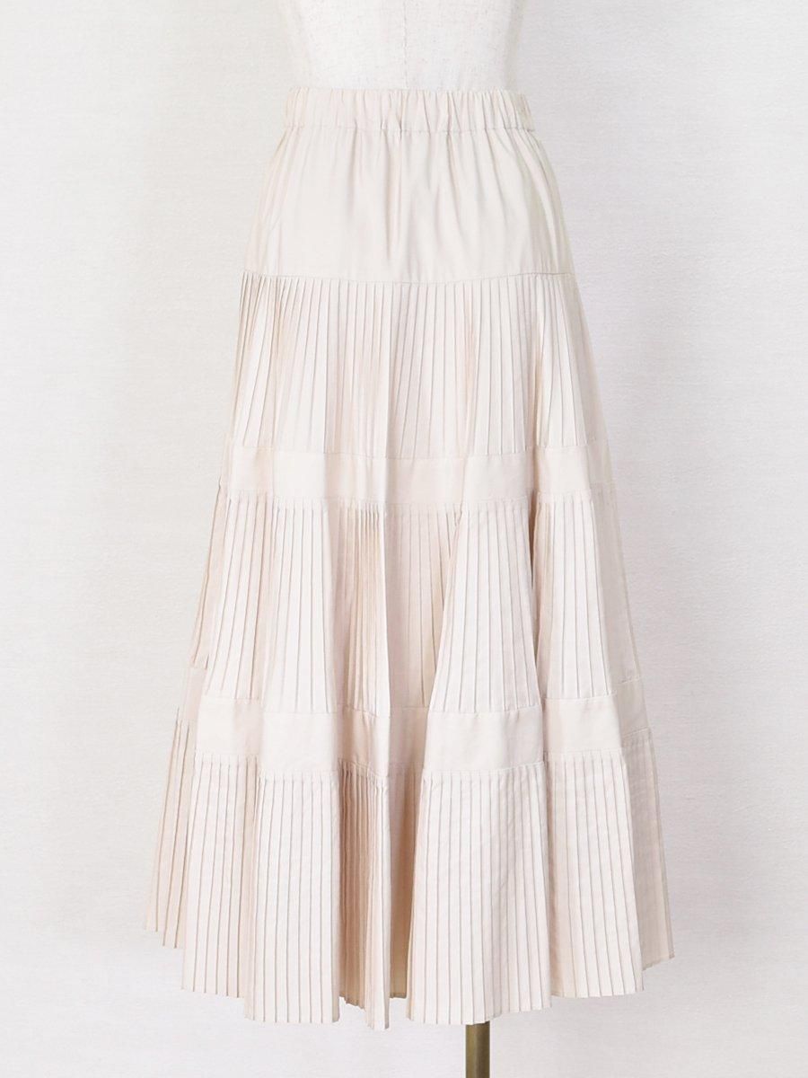 Dignite collier(ディニテコリエ)3段プリーツスカートの通販
