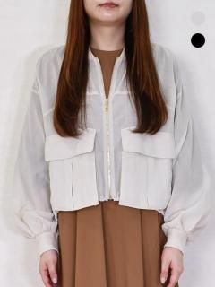 PASSIONE (パシオーネ) ポケット付き ZIPブルゾンの商品画像