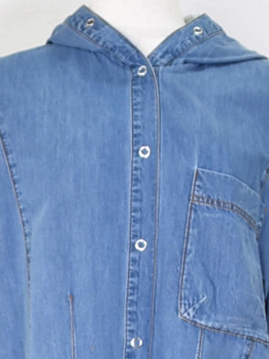 ayane(アヤン)ダンガリー・フーディシャツの通販