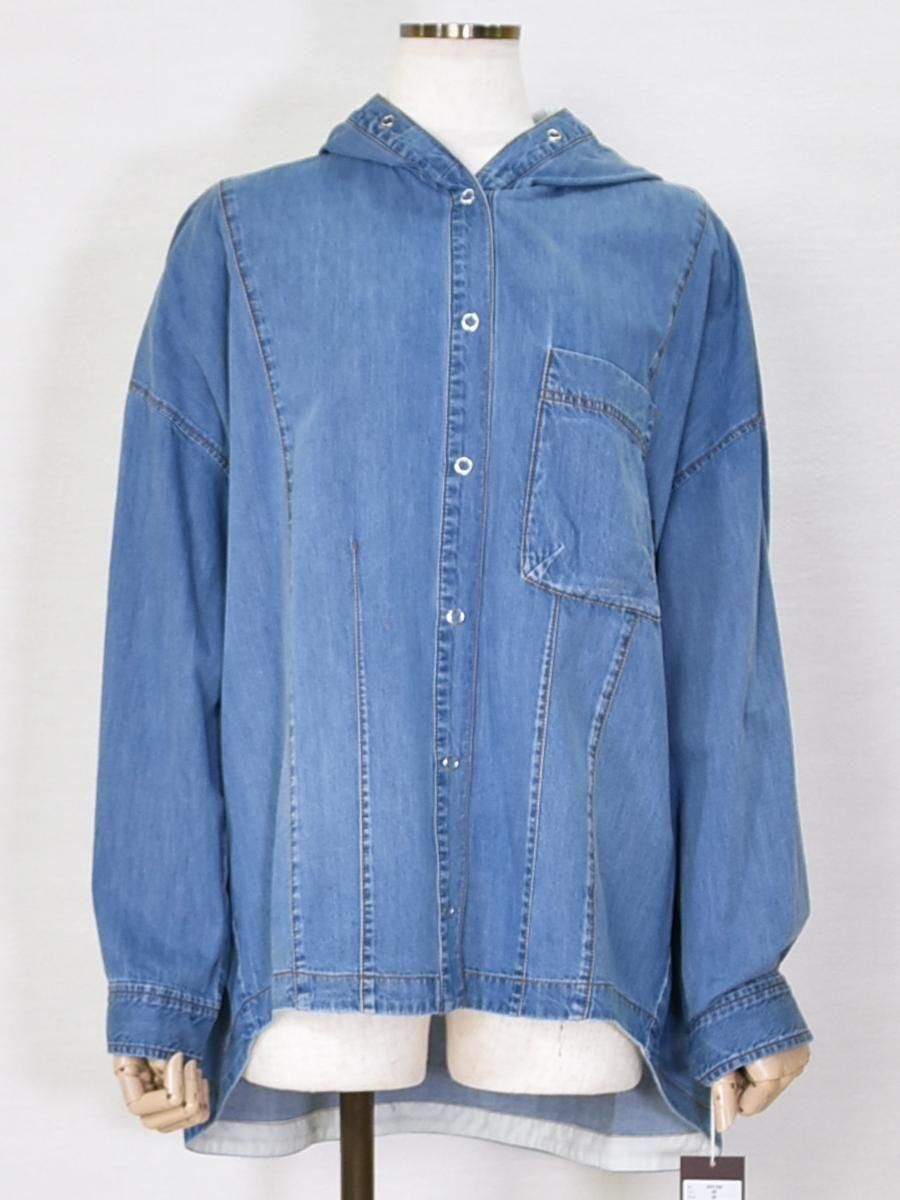 ayane(アヤン)ダンガリー・フーディシャツの通販