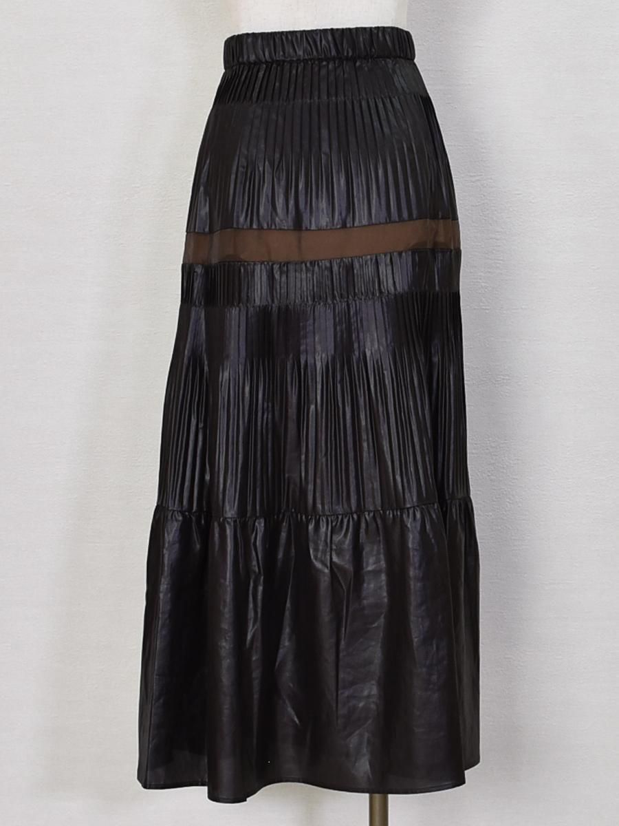 Lallia Mu(ラリアムー)ティアードプリーツ・グロースカートの通販