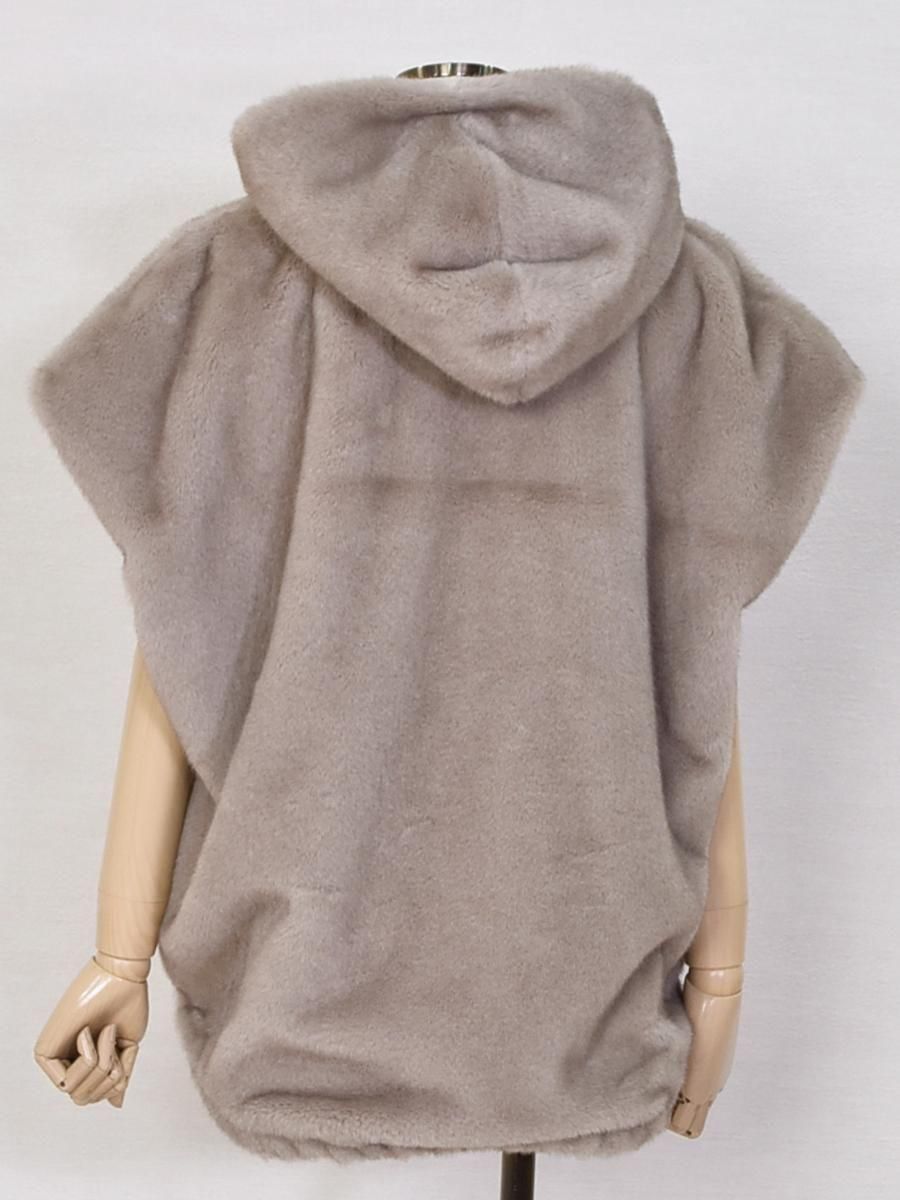 PASSIONE(パシオーネ)ファーフード付きベストの通販