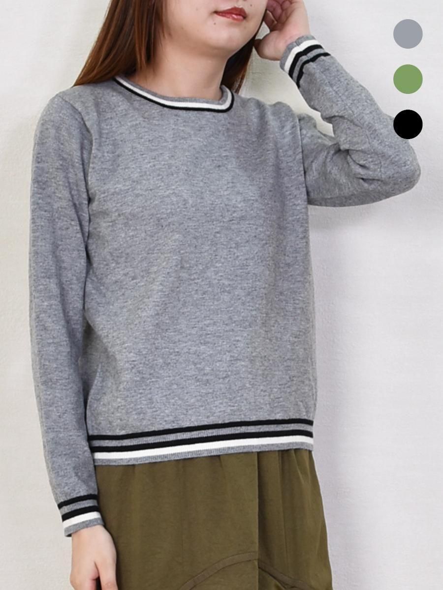 専用　ミカーレミカーレ MICALLE MICALLE(ミカーレミカーレ)ライン入り・ニットプル